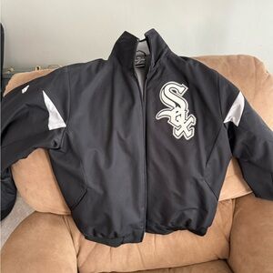 Chicago White Sox Full Zip Jacket Majestic Authentic Black Performance small